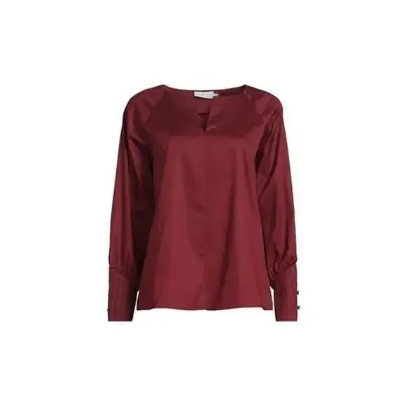 Harshman Cerys Blouse Burgundy Size Small - Picture 2 of 3